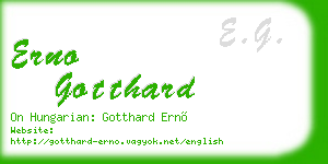 erno gotthard business card