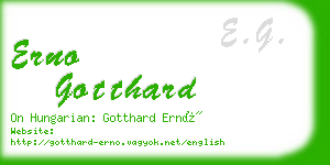 erno gotthard business card